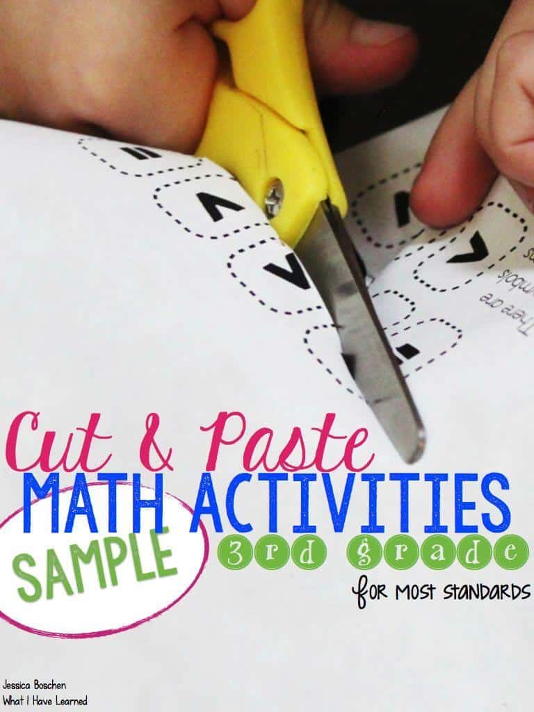 Cut & Paste third grade sample