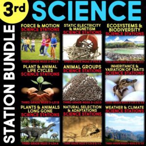 Third Grade Science Stations BUNDLE