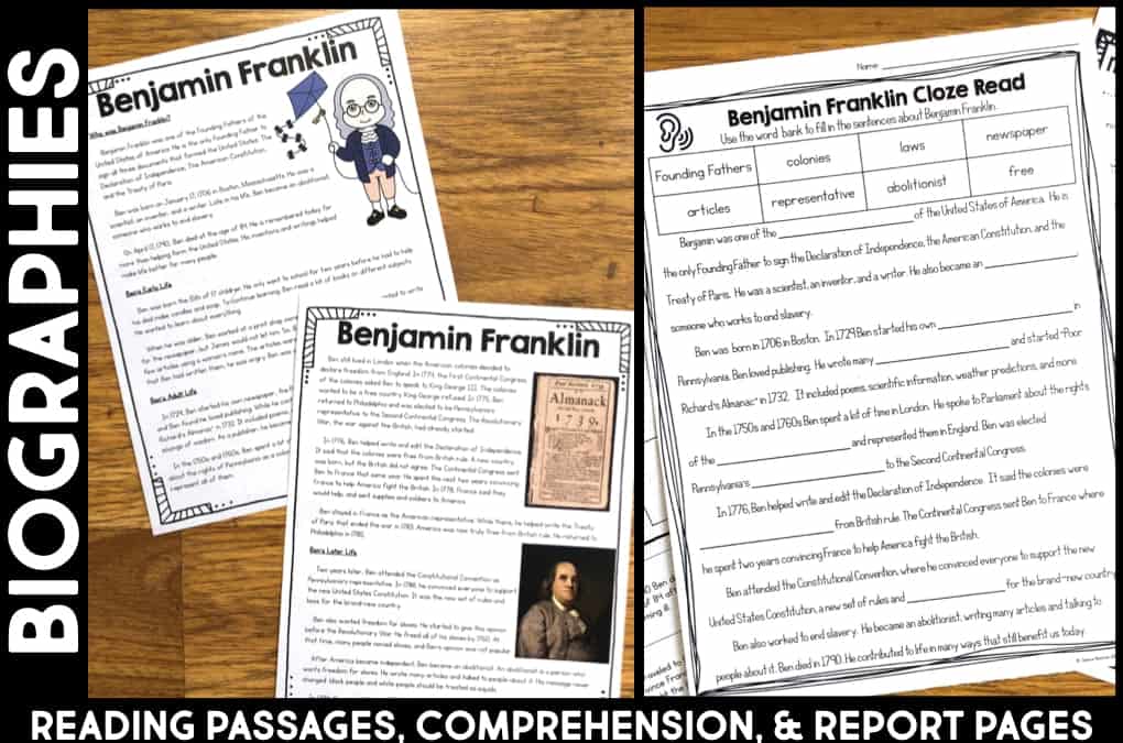 Biographies Of Famous People For Elementary Students